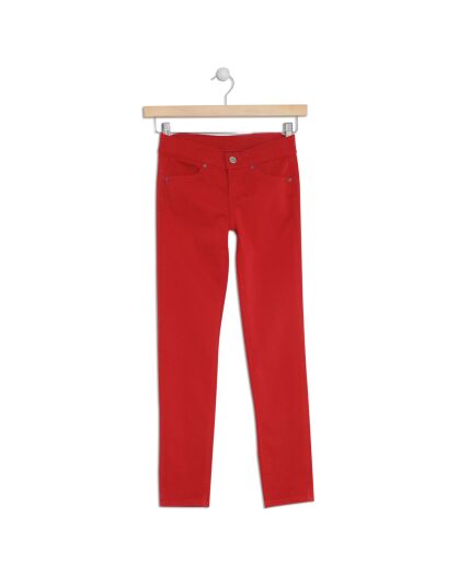 Pantalon Pixlette en Toile de coton rouge